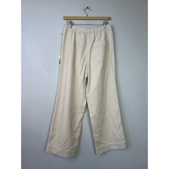 NWT Birds of Paradis by Trovata Women's Elastic Waist Straight Leona Pant Oat - Picture 6 of 7